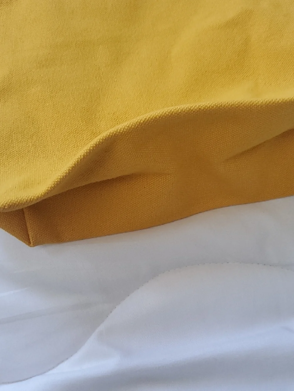 Yellow Canvas Cosmetic Pouch -